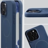 Silikonowe etui z pierścieniem magnetycznym Bizon Soft Case Magnetic do iPhone 15 Pro Max, granatowe