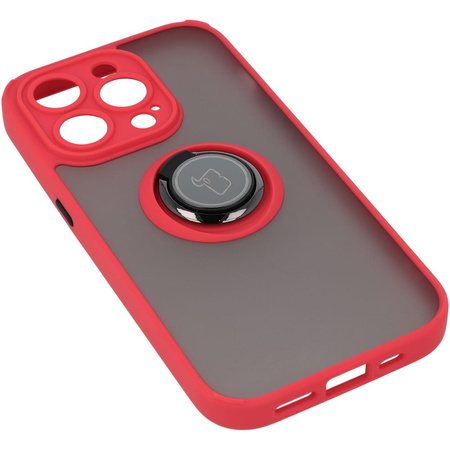 Etui Bizon Case Hybrid Ring do iPhone 14 Pro, czerwone