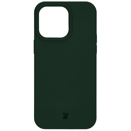 Silikonowe etui Bizon Soft Case do iPhone 14 Pro Max, ciemnozielone