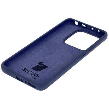 Silikonowe etui Bizon Soft Case do Xiaomi Redmi Note 14 5G, ciemnoniebieskie