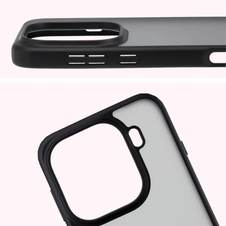Etui Bizon Case Angelo do Oppo Find X9 Pro, przydymione z czarną ramką