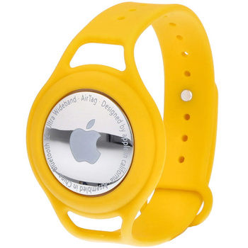 Etui Bizon Case Locator Child do Apple AirTag, żółte