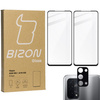 2x Szkło + szybka na aparat Bizon Edge Pack do Oppo A54 5G / A74 5G