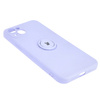 Etui Bizon Case Silicone Ring Sq do iPhone 15 Plus, jasnofioletowe