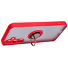 Etui z uchwytem na palec Bizon Case Hybrid Ring do Galaxy A35 5G, przydymione z czerwoną ramką