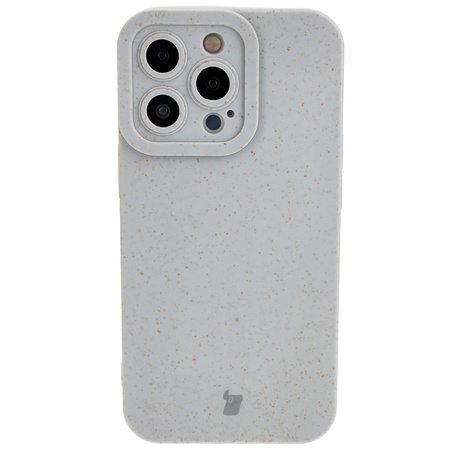Ekologiczne etui Bizon Bio-Case do iPhone 14 Pro, szare