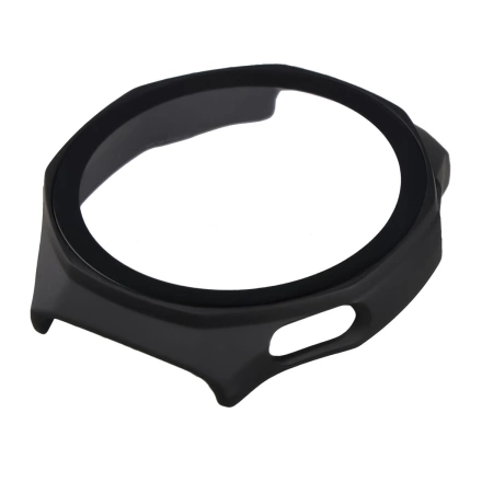 Etui ze szkłem do zegarka Bizon Case+Glass Watch do Huawei Watch GT6 Pro 46 mm, matowe czarne