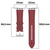 Skórzany pasek Bizon Strap Watch Casual do Apple Watch 38/40/41/42 mm, czerwony