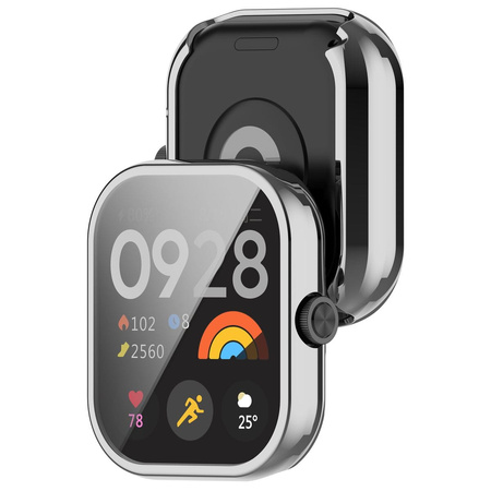 Etui Bizon Case Watch Felipe do Xiaomi Redmi Watch 4, srebrne