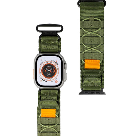 Sportowy pasek do zegarka Bizon Strap Watch Adventure do Apple Watch 44/45/46/49 mm, khaki