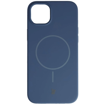 Silikonowe etui z pierścieniem magnetycznym Bizon Soft Case Magnetic do iPhone 15 Plus/14 Plus, granatowe