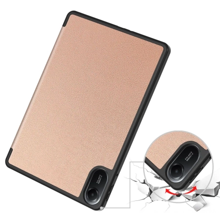 Etui z klapką Bizon Case Tab Lizard do Xiaomi Redmi Pad 2, różowozłote