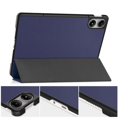 Etui z klapką Bizon Case Tab Croc do Xiaomi Redmi Pad Pro 12.1, granatowe