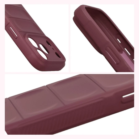 Pancerne etui Bizon Case Tur do iPhone 17 Pro, burgundowe