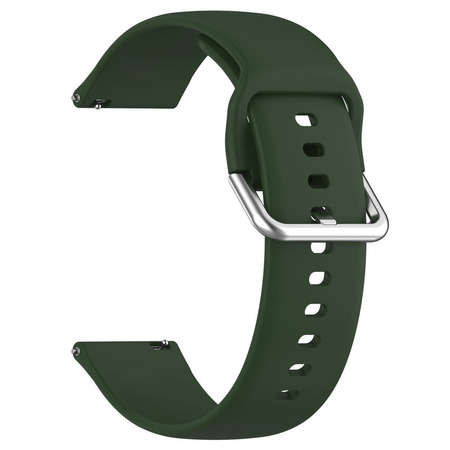 Pasek silikonowy do smartwatcha, Bizon Strap Watch Silicone Pro N, Quick Release 22 mm, ciemnozielony