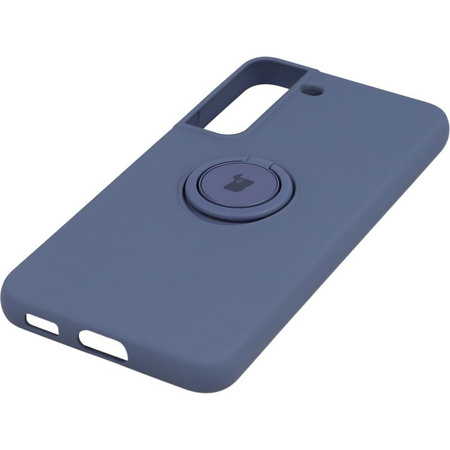 Etui Bizon Case Silicone Ring do Galaxy S22, szare