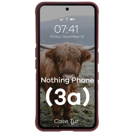 Pancerne etui Bizon Case Tur do Nothing Phone (3a), burgundowe