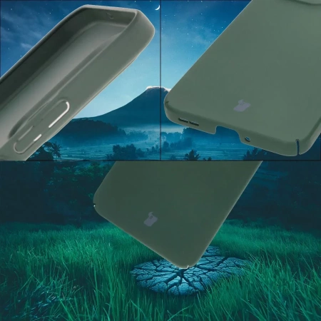 Etui Bizon Case Łupka do Oppo Reno13 Pro, zielone