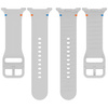 Silikonowy pasek Bizon Strap Watch Silicone G do Galaxy Watch 8 40 mm / 44 mm / 8 Classic 46 mm, jasnoszary