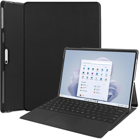 Etui Bizon Case Tab Croc do Microsoft Surface Pro 11 / 10 / 9, czarne