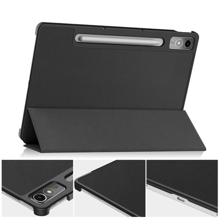 Etui Bizon Case Tab Croc do Lenovo Tab P12 12.7 TB 370, czarne