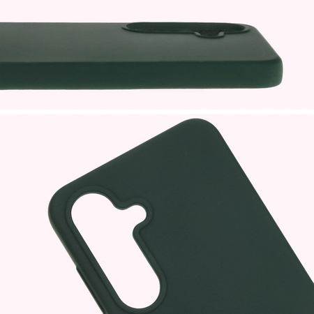 Silikonowe etui Bizon Soft Case do Galaxy S25, ciemnozielone