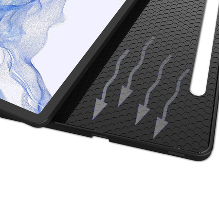 Etui Bizon Case Tab Lizard do Samsung Galaxy Tab S8 / S7, ciemnofioletowe