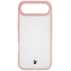 Etui Bizon Case Angelo do iPhone Air, półprzezroczyste z jasnoróżową ramką