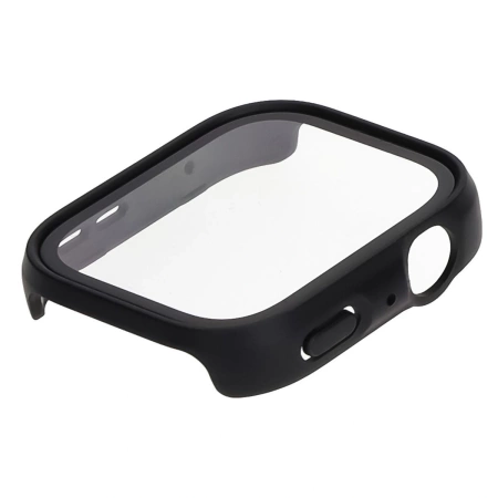 Etui ze szkłem do zegarka Bizon Case+Glass Watch do Huawei Watch Fit 4, czarne matowe