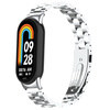 Pasek ze stali nierdzewnej Bizon Strap Watch Aura do Xiaomi Smart Band 10 / 9 / 9 NFC / 8, srebrny