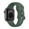 Pasek Bizon Strap Watch Silicone S do Apple Watch 44/45/46/49 mm, ciemnozielony