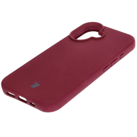 Silikonowe etui Bizon Soft Case do iPhone 16, ciemnofioletowe