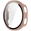 Etui ze szkłem do zegarka Bizon Case+Glass Watch do Samsung Galaxy Watch 8 44 mm, różowe