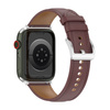 Skórzany pasek Bizon Strap Watch Casual do Apple Watch 44/45/46/49 mm, ciemnobrązowy