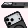 Etui z pierścieniem magnetycznym Bizon Case MatteO do iPhone 17 Pro Max, przydymione-czarne