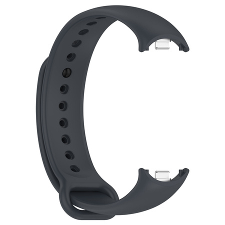 Silikonowy pasek Bizon Strap Watch Silicone do Xiaomi Smart Band 9 / 9 NFC / 8, ciemnoszary