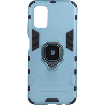 Etui Bizon Case Armor Ring do Galaxy A03S, niebieskie