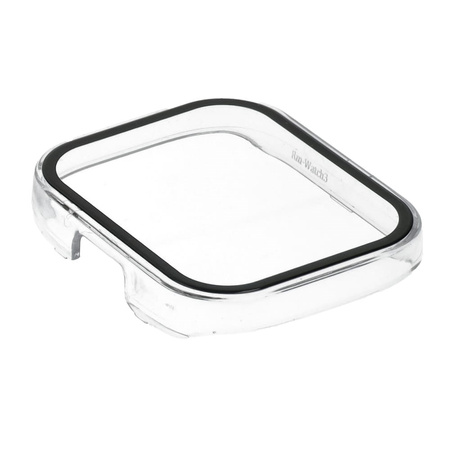 Etui Bizon Case+Glass Set do Xiaomi Redmi Watch 3, przezroczyste