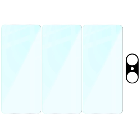 3x Szkło hartowane + szybka na aparat Bizon Glass Clear Pack do OnePlus Nord CE5 5G
