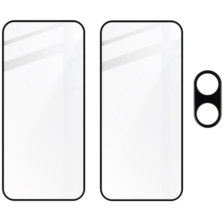 2x Szkło + szybka na aparat BIZON Edge 2 Pack do Nothing Phone (2a)