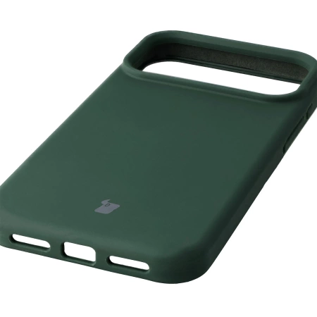 Silikonowe etui Bizon Soft Case do iPhone 17 Pro Max, ciemnozielone