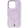 Silikonowe etui z pierścieniem magnetycznym Bizon Soft Case Magnetic do iPhone 16 Pro, jasnofioletowe