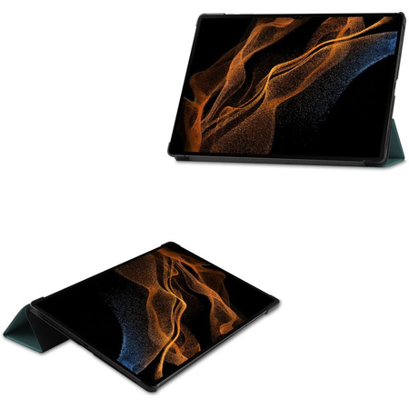 Etui Bizon Case Tab Croc do Galaxy Tab S8 Ultra, ciemnozielone