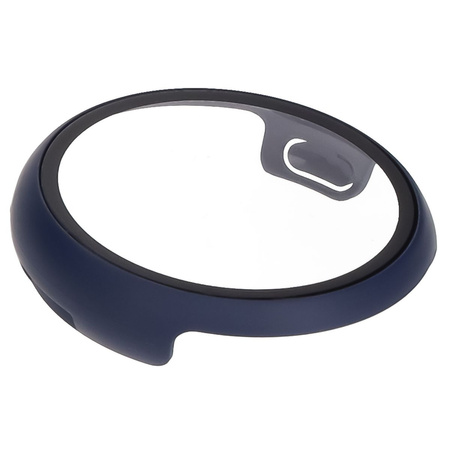 Etui ze szkłem do zegarka Bizon Case+Glass Watch do Google Pixel Watch 3 45mm, niebieskie