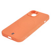 Etui silikonowe z pierścieniem magnetycznym Bizon Case Silicone Magnetic do iPhone 15, marchewkowe