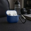 Silikonowe etui z karabińczykiem Bizon Case Headphone Silicone do AirPods 3, granatowe