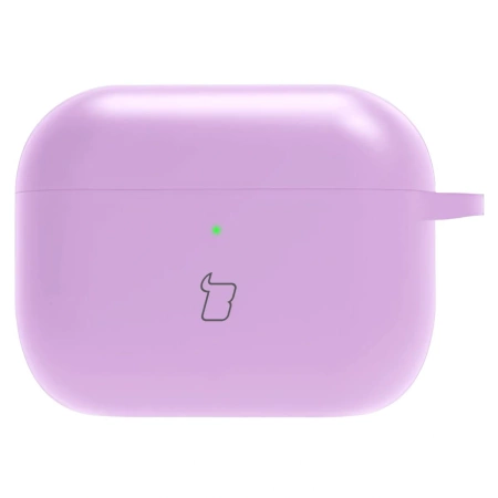 Silikonowe etui z karabińczykiem Bizon Case Headphone Silicone do AirPods Pro 3, jasnofioletowe
