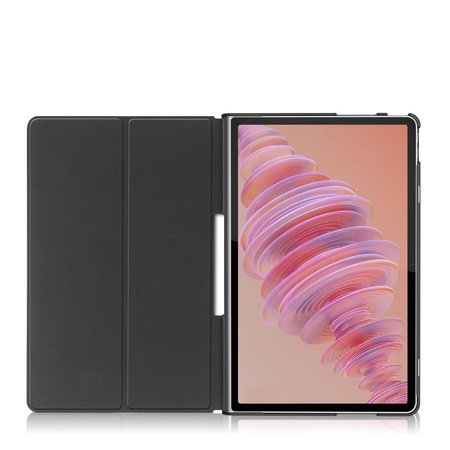 Etui z klapką Bizon Case Tab Croc do Lenovo Tab Plus 11.5" 2024, ciemnozielone