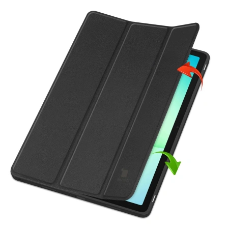 Etui z klapką Bizon Case Tab Lizard do Galaxy Tab A11 Plus / A9 Plus, czarne