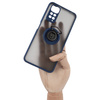 Etui z uchwytem na palec Bizon Case Hybrid Ring do Xiaomi Redmi Note 11 / 11S 4G, przydymione z granatową ramką